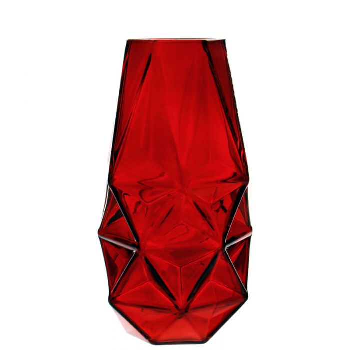 Rosebud Geometric Glass Vase